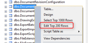 Edit Top 200 Rows